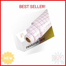 YRYM HT Transfer Tape for Vinyl -12" x 12 FT w/Red Alignment Grid Transfer Paper