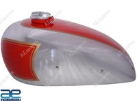 Panther M100 600Cc Benzin Kraftstofftank Front 1947-1953 Stahl Rot Chrom Gec