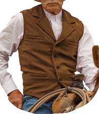 Men's Slim-fit Herringbone Vest Casual Business Suit