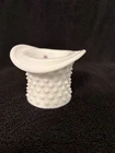 Vintage Fenton Milk Glass Hobnail Top Hat White Glass With Sticker