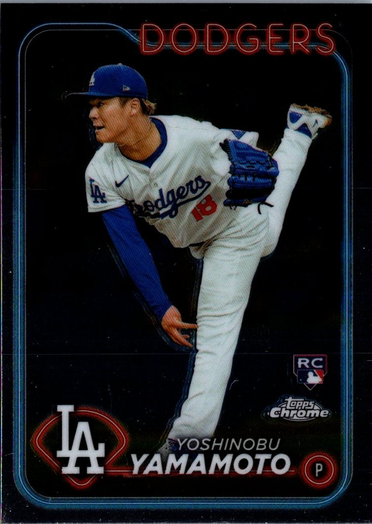2024 Topps Chrome #18 Yoshinobu Yamamoto RC Los Angeles Dodgers