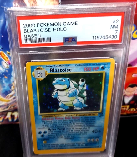 2000 Pokemon Base Set 2 Blastoise Holo #2 PSA 7 NM