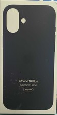 Genuine Apple Silicone Case with MagSafe For iPhone 16 Plus - Black