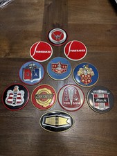 VINTAGE 1950's Wheaties Cereal Premium Car Badge Emblem Lot 11 Metal Tin, Rare
