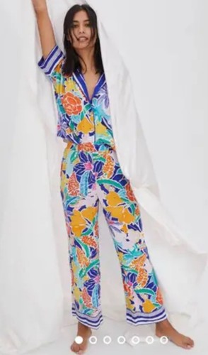 Anthropologie Co Ord Pyjamas L Sisters Gulassa Artisan - Picture 3 of 12