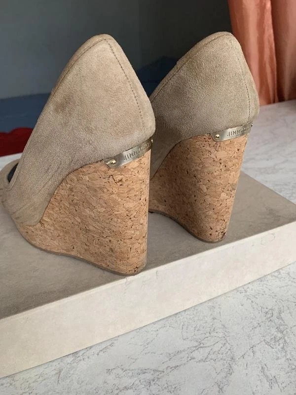 Women Jimmy Choo Heels Beige Suede 37 - Bild 2 von 4
