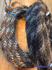Cabello de caballo melena Mecate 22 pies de largo, 5/8" de diámetro, elige entre 2 colores naturales