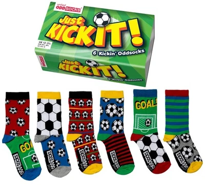 UNITED ODDSOCKS UNITED ODSOCKS KICK IT JUNGEN SOCKEN FÜR JUNGEN UK 12 - 5,5 GESCHENKVERPACKT