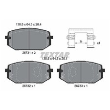 Satz Bremsbeläge Bremsklötze vorne für KIA Sportage 5 NQ5 | 24370303