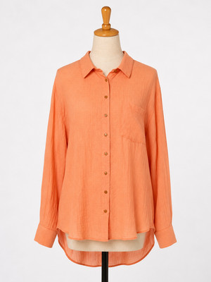 Free People That's a Wrap Top Size Large Blouse Button Front Oversized High Low