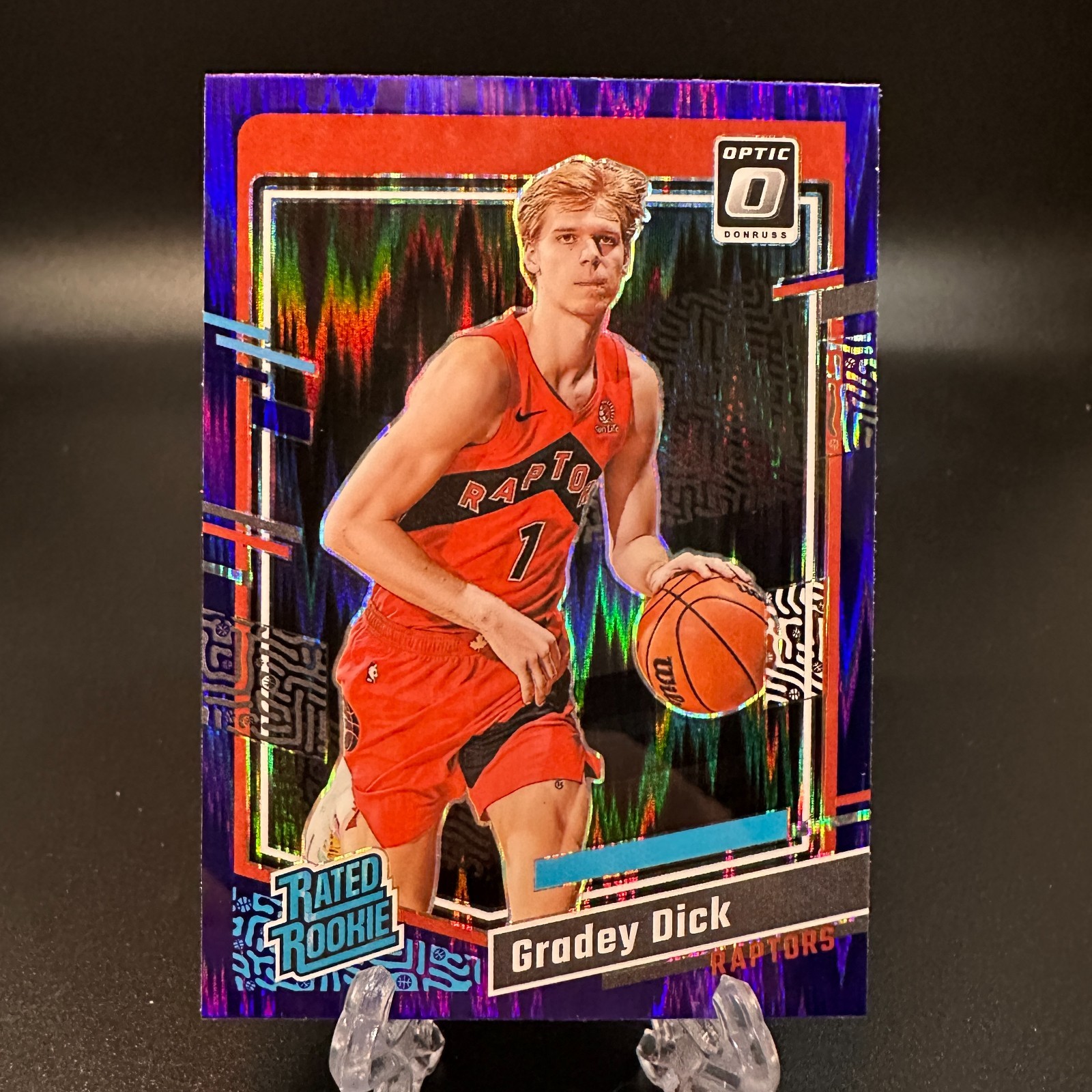 2023-24 Panini Donruss Optic Purple Shock Prizm Gradey Dick Rated Rookie #212