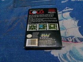 #695 ADVENTURES OF LOLO Nintendo NES Cart w/ Box Sleeve Styrofoam TESTED