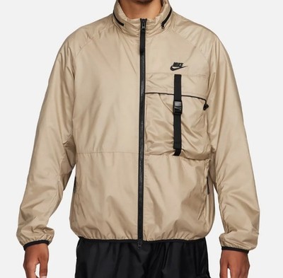 Nike Tech Jacket Packable Windbreaker W/ Hood FB7903-247 Men's XL Tan