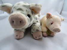 Miyoni by Aurora Spotted Pig Piglet 16" Plush Stuffed Animal Pink Piglet 10"