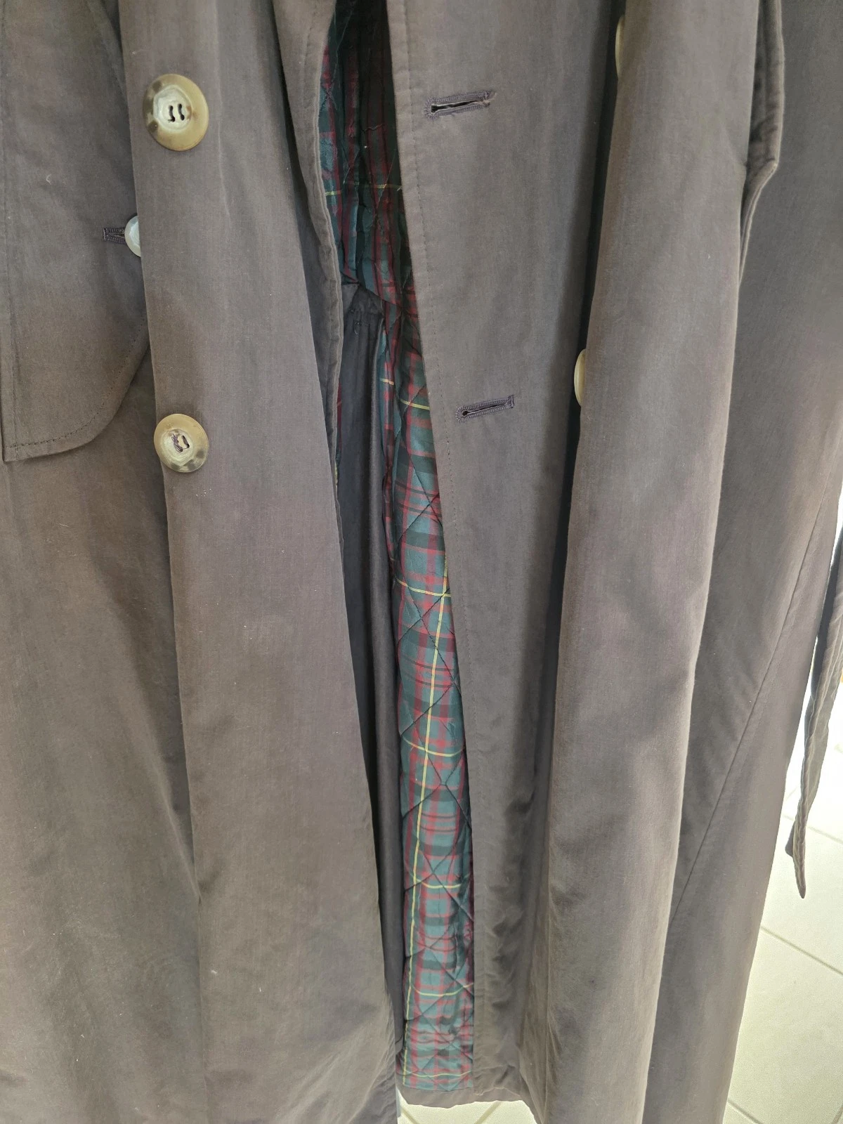 Vintage Giorgio Arnani Le Collezioni MENs overcoat 38 Brown Italy 88% cotton image 6