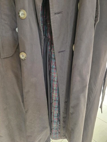 Vintage Giorgio Arnani Le Collezioni MENs overcoat 38 Brown Italy 88% cotton image 6