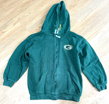 Green Bay Packers NFL Team Apparel Full Zip Embroidered Hoodie Youth 10/12