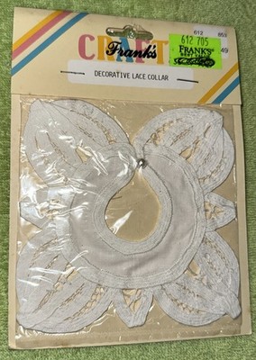 NIP Frank's Crafts Decorative Lace Doll Collar, White