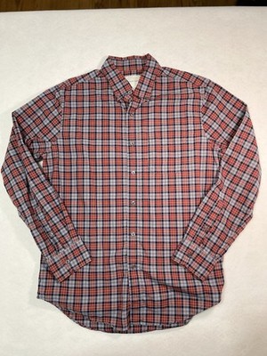 American Eagle Men s M Red Plaid Long Sleeve Button Down Shirt