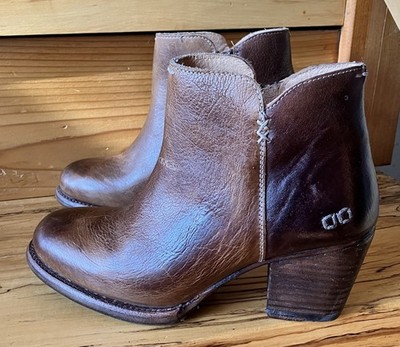 Bed Stu Yell Womens Two Tone Brown Leather Cobbler Made Ankle Boots Sz 7
