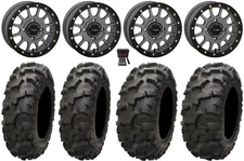System 3 SB-5 Grey 14" Wheels 28" Blackwater Tires Kawasaki Teryx Mule