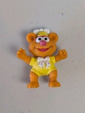 Vintage 1986 McDonalds Happy Meal Toy Muppet Babies Baby Fozzie Bear PVC Figure