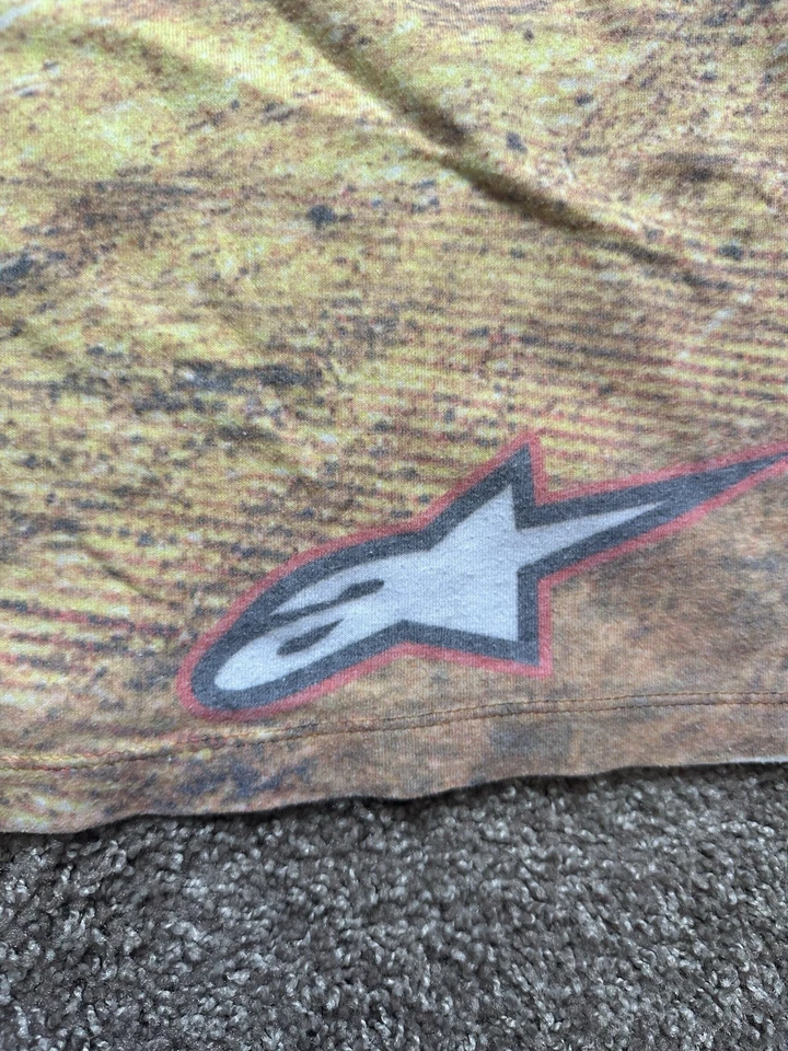 Camiseta De Colección Y2K Alpine Stars Hecha en EE. UU. Talla XL Motercross Racing Foto 2 de 4