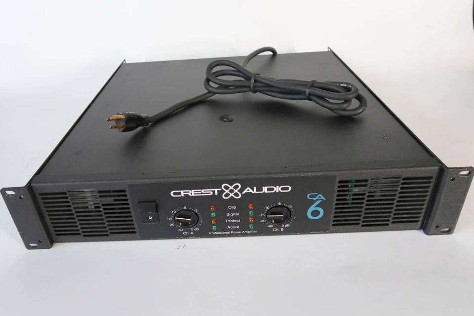 CREST AUDIO  1500W Power Amplifier Model: CA 6 with Heavy Duty Rack Case - Image 2 of 4