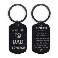 Fathers Day Gift for Dad from Daughter Son, Dad Birthday Gift Drive Safe Keychai