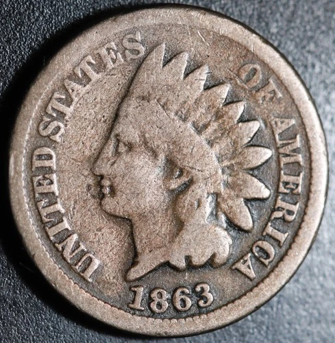 1863 INDIAN HEAD CENT - GOOD