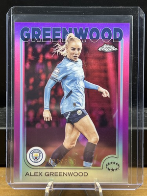 #ad 2024 25 Topps Chrome UWCL ALEX GREENWOOD PINK 250 MANCHESTER CITY $9.99