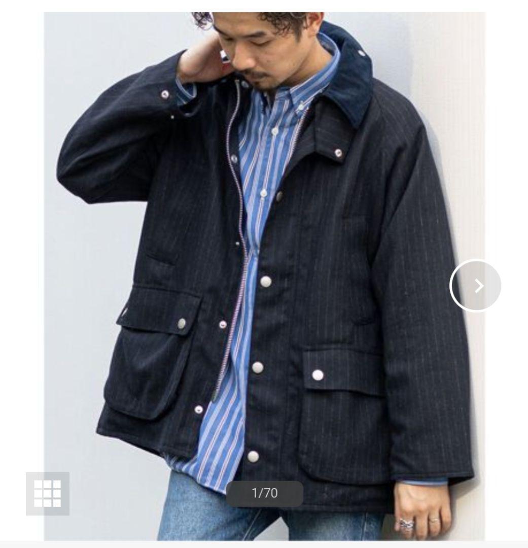 Barbour 417 Os Bedale Navy Cordura Combat Wool Jacket Size Barbour 417 Os Bedale Navy Cordura Combat Wool Jacket Size