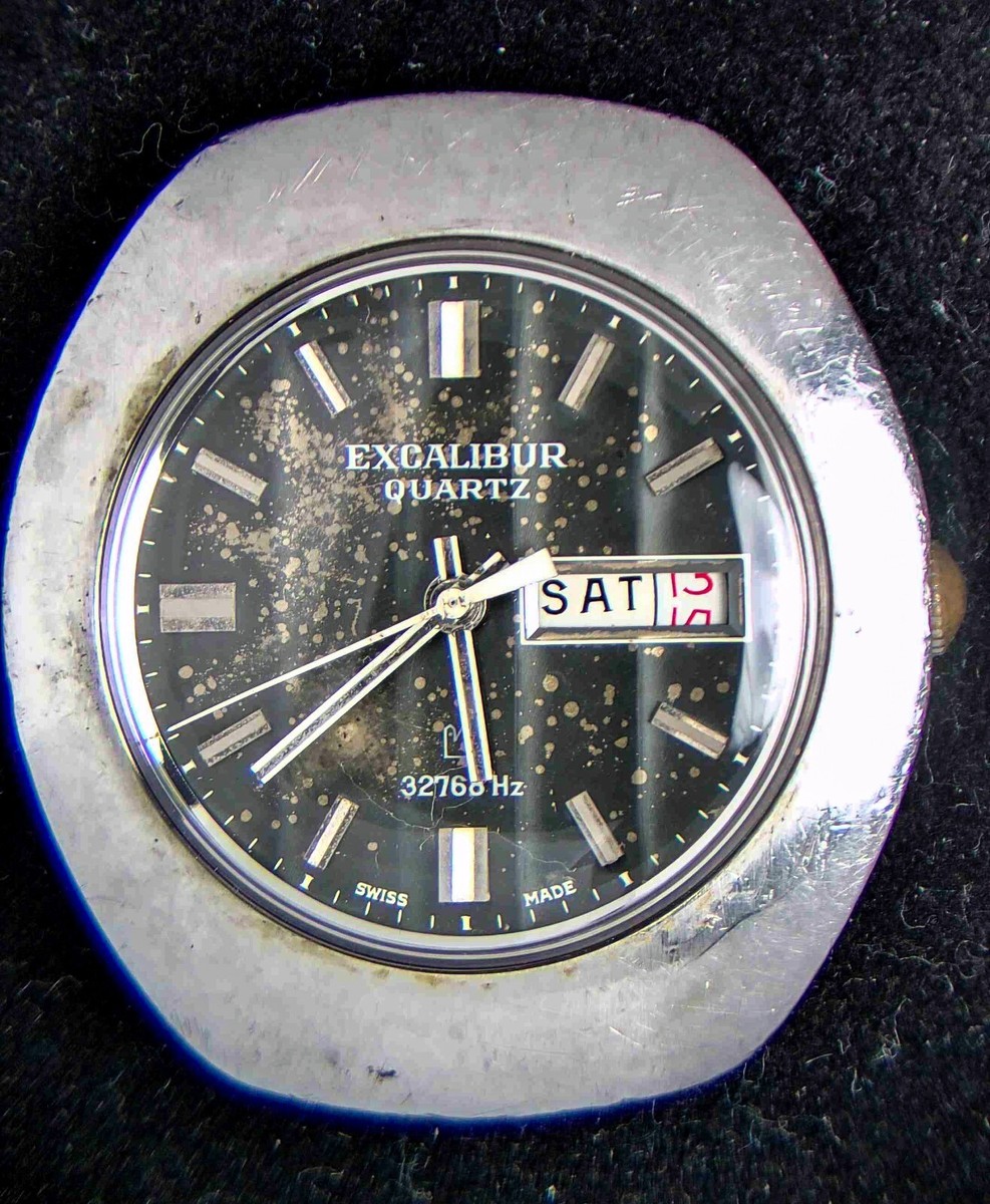 Excalibur Men's Quartz Ronda 1177 Vintage Swiss Watch -- Spares/Repairs