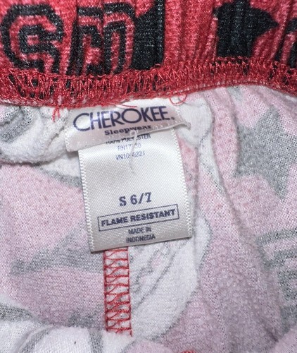 Cherokee Boy's Red Sports Balls Fleece Pajama Pants Size Small (S) 6/7 - Picture 3 of 7