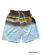 Castaways Mens Suimsuit Swim Trunks Board Shorts Mesh Lining Drawstring Size Med