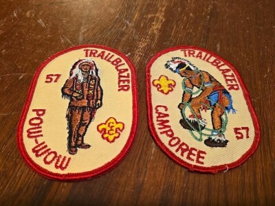 Vintage 1957 Boy Scouts Of America Trail Blazer Pow Wow & Camporee Patch