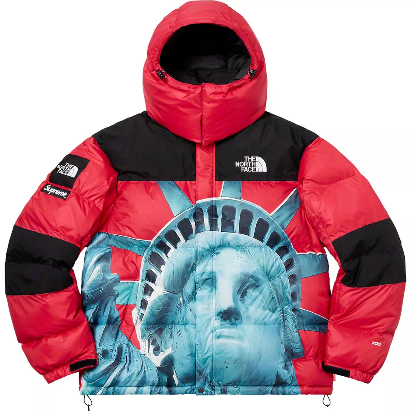 Veste rouge Supreme The North Face Statue de la Liberté Baltoro