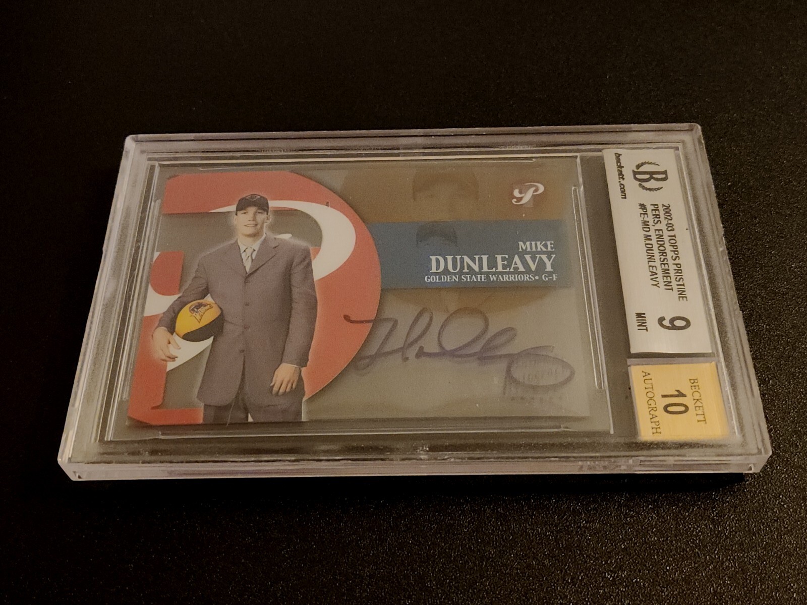200203 Topps Pristine Mike Dunleavy Auto BGS 9/10 Warriors PEMD eBay