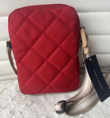 TOMMY HILFIGER PHONE BAG ~ CROSSBODY BAG ~ PURSE ~ LOGO ~ RED ~ MSRP: $88.00 NWT - Picture 4 of 7
