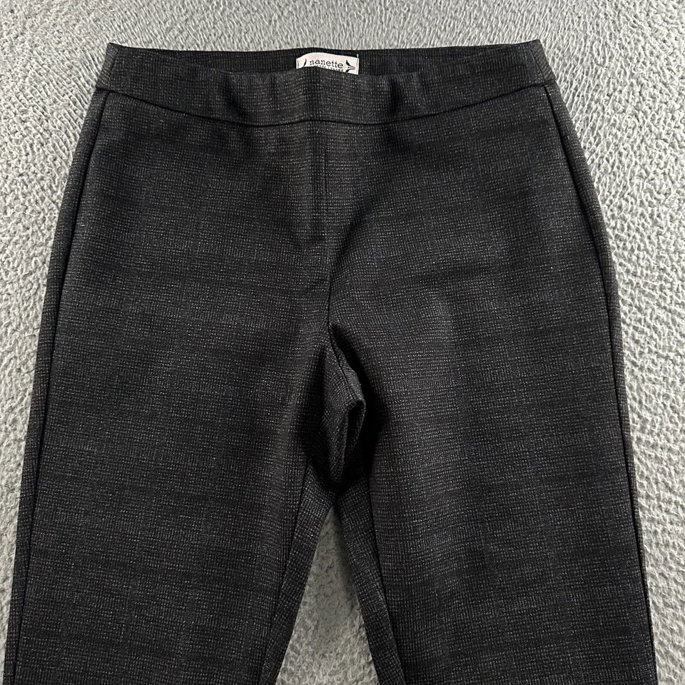 Pantalones de mujer Nanette Lepore negros multicolores medianos leggings tobillo mezcla de rayón Foto 2 de 4