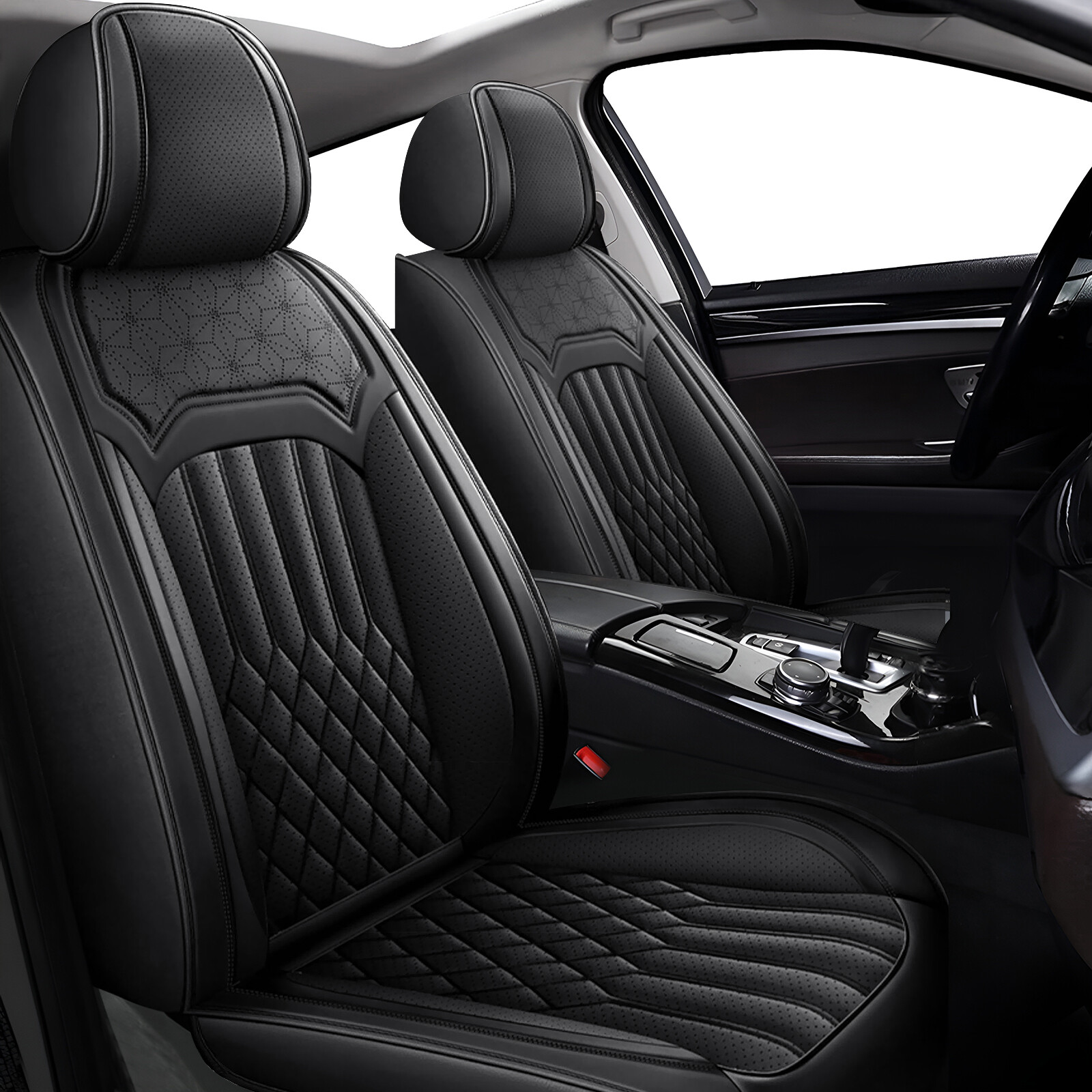 PU Leather Car Seat Cover Black Full Seat Protector For FORD MAVERICK 2022 2024