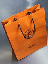 HERMÈS Orange Paper Gift Bag Genuine 8 by 12...