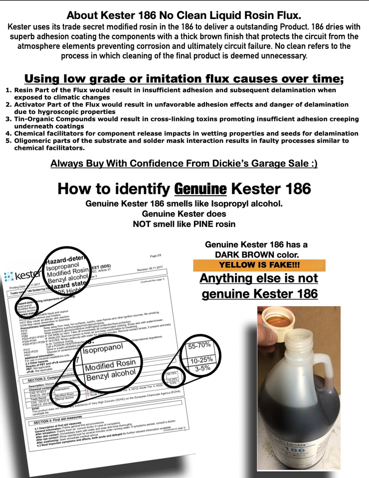 BOTELLA PUNTA AGUJA 30 ml/1 oz de Kester 186 sin líquido limpio colofonia rma funx Foto 2 de 4