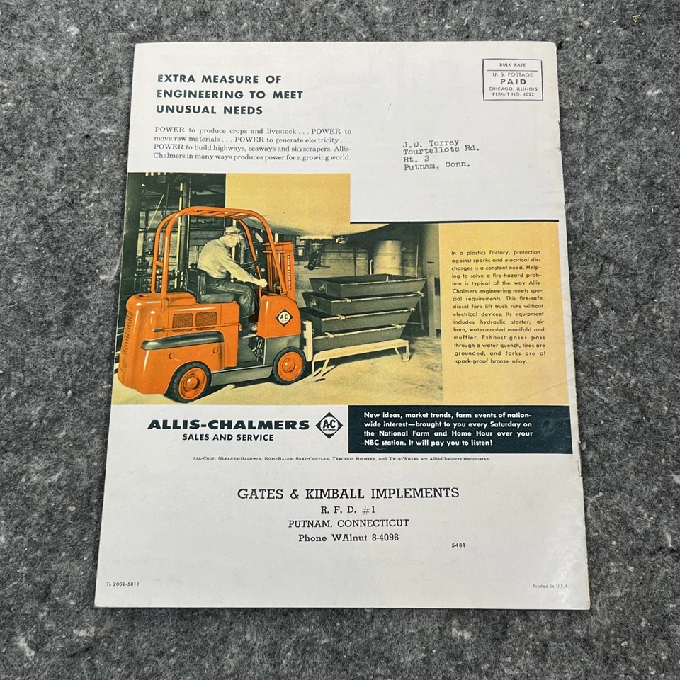 Allis Chalmers Now Make Winter Time Comparison For Tractor Time Savings - Image 2 of 4