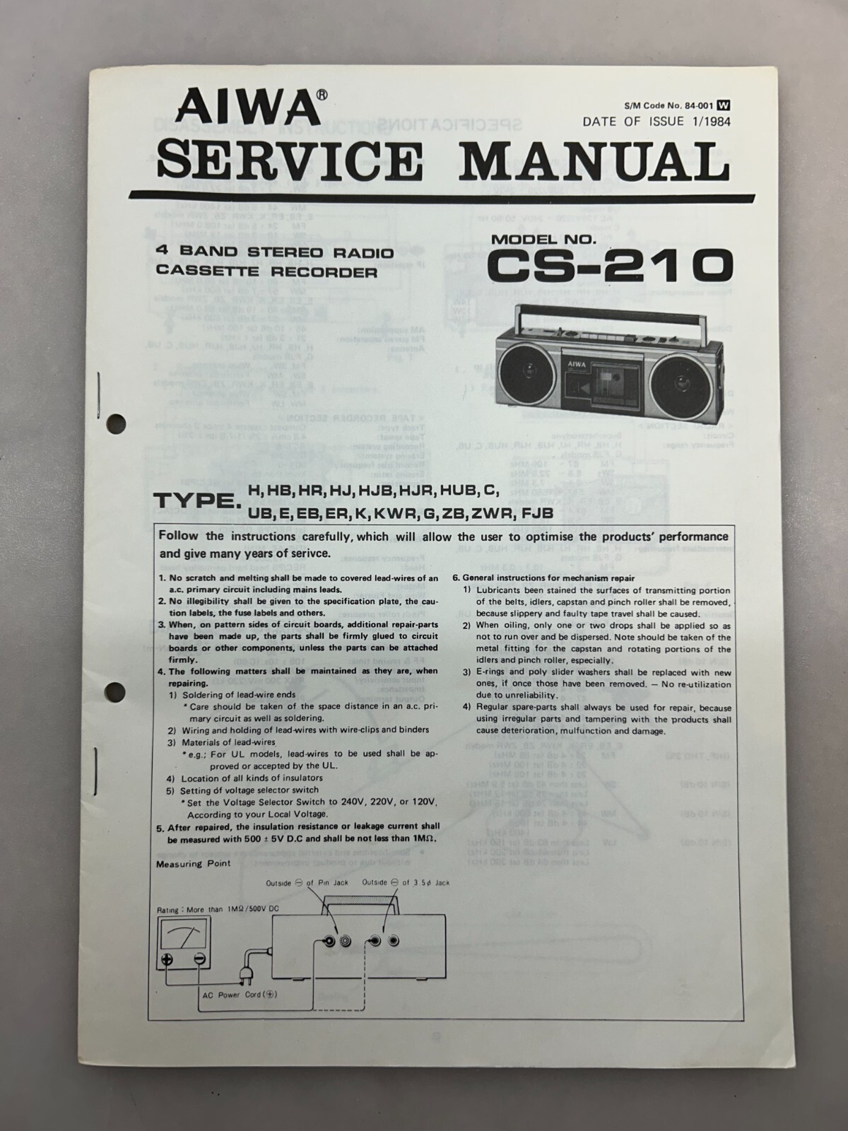 Aiwa CS-210 vintage audio equipment - eBay listing photo 3