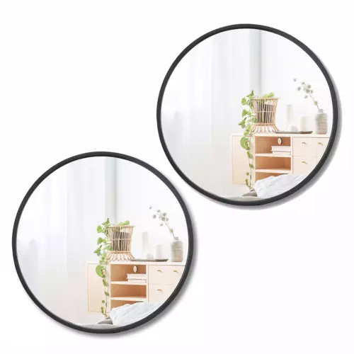 18"/24"/30"/36" Round Bathroom Mirror Wall Mounted Vanity Mirror W/Metal Frame - Bild 14 von 53