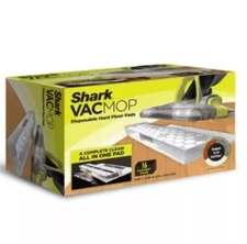 Shark VACMOP Disposable Hard Floor Vacuum And Mop Pad Refills Home 16 Count