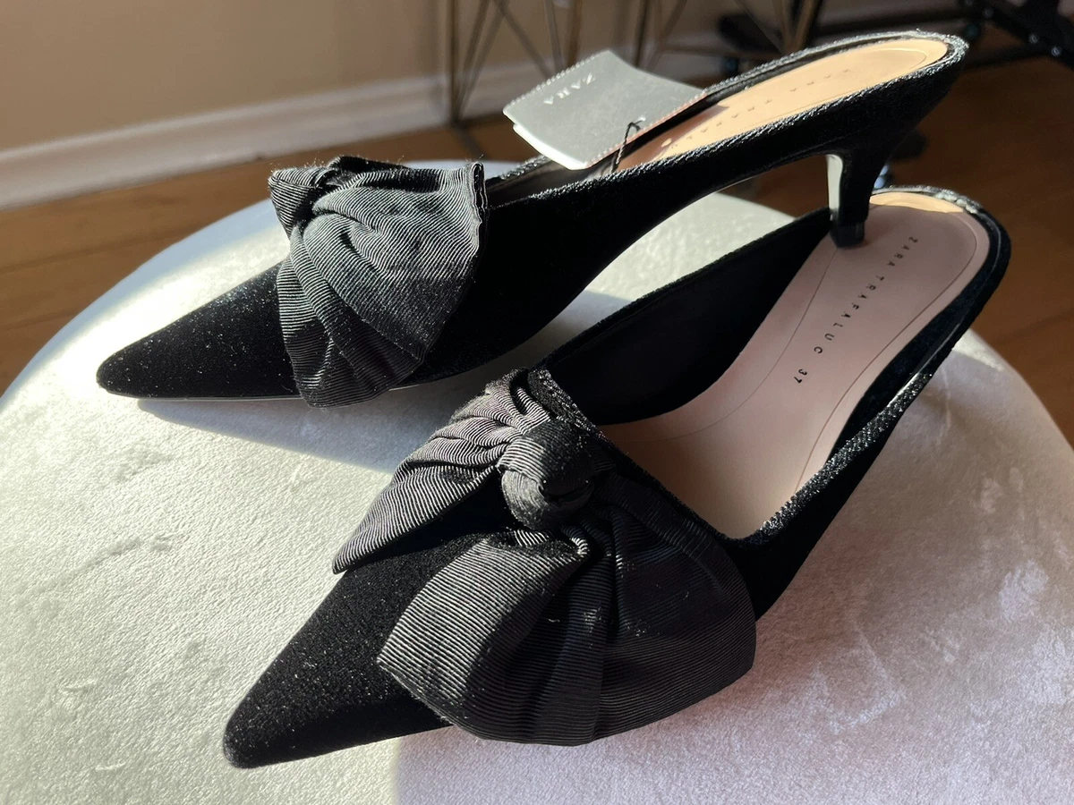 Kitten heel mules with hotsell bow