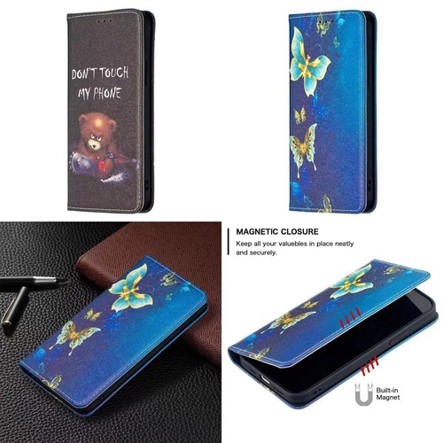 For iPhone 13 12 11 Pro MAX XS XR SE2 8 7 Pattern Leather Wallet Flip Case Cover - Picture 9 of 59