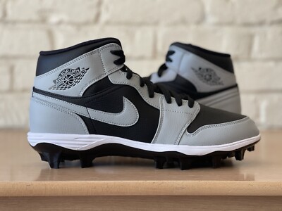 Nike Air Jordan 1 Mid TD Shadow Football Cleats FJ6805-002 Smoke